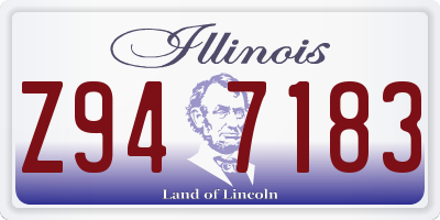 IL license plate Z947183