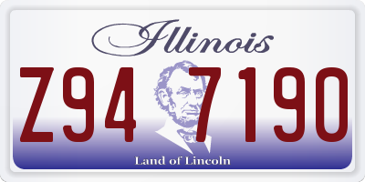 IL license plate Z947190