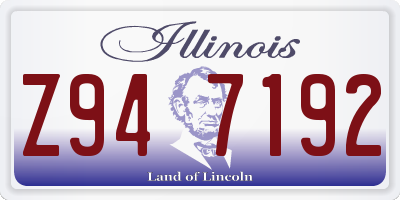IL license plate Z947192