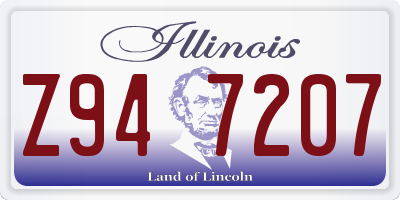IL license plate Z947207