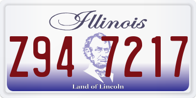 IL license plate Z947217