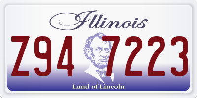 IL license plate Z947223