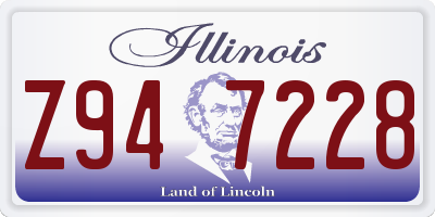 IL license plate Z947228