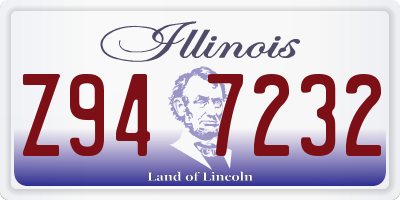 IL license plate Z947232