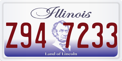 IL license plate Z947233