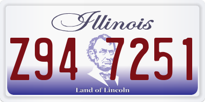 IL license plate Z947251