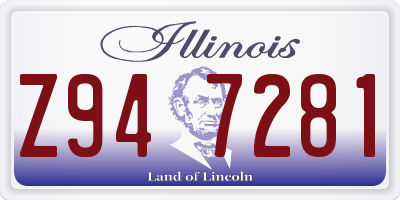 IL license plate Z947281