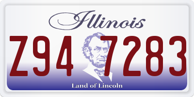 IL license plate Z947283