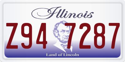 IL license plate Z947287