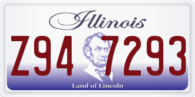 IL license plate Z947293