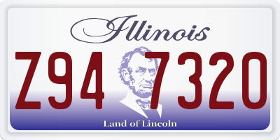IL license plate Z947320