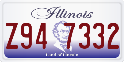 IL license plate Z947332