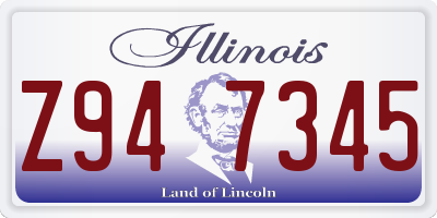 IL license plate Z947345