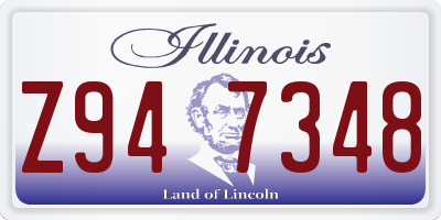 IL license plate Z947348