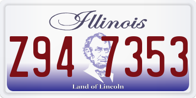 IL license plate Z947353