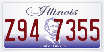 IL license plate Z947355