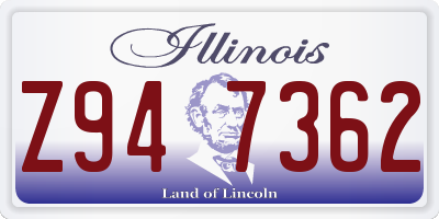 IL license plate Z947362