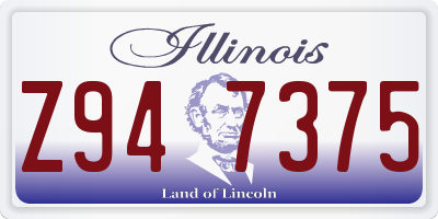IL license plate Z947375
