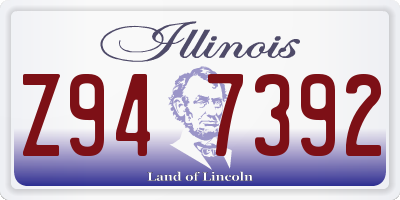 IL license plate Z947392