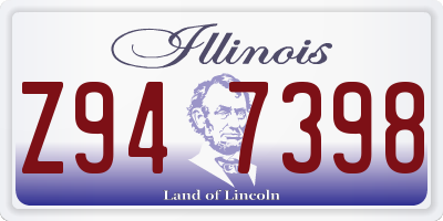 IL license plate Z947398