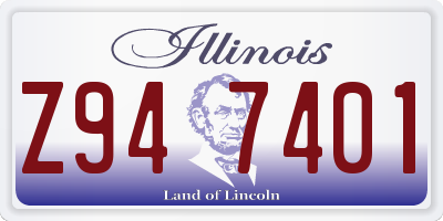 IL license plate Z947401