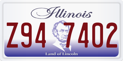 IL license plate Z947402