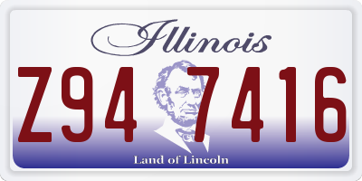 IL license plate Z947416