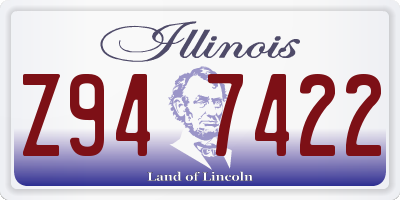 IL license plate Z947422