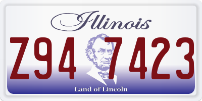 IL license plate Z947423