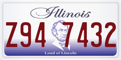 IL license plate Z947432