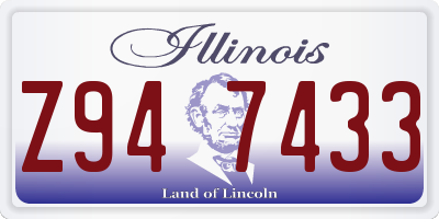 IL license plate Z947433