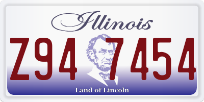 IL license plate Z947454