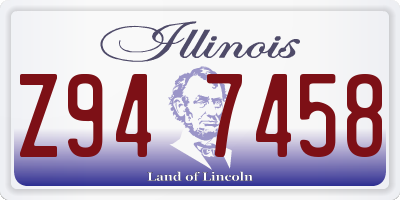 IL license plate Z947458