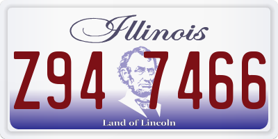 IL license plate Z947466