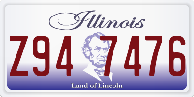 IL license plate Z947476