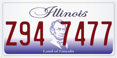 IL license plate Z947477