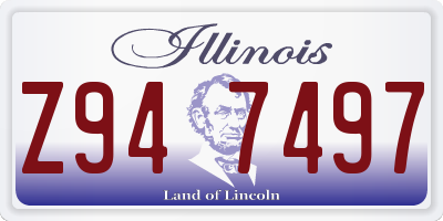 IL license plate Z947497