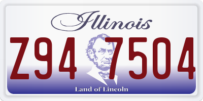 IL license plate Z947504