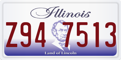 IL license plate Z947513