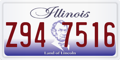 IL license plate Z947516