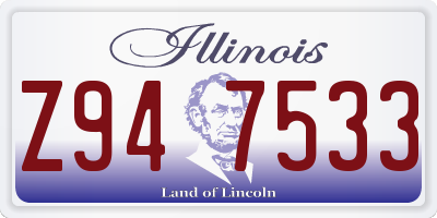 IL license plate Z947533