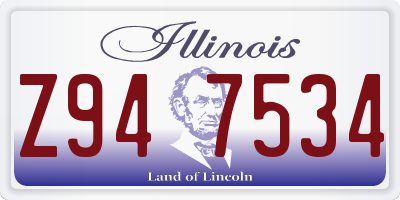 IL license plate Z947534
