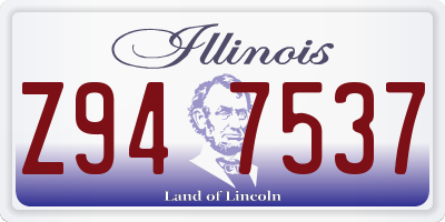 IL license plate Z947537
