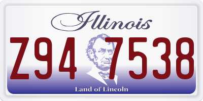 IL license plate Z947538