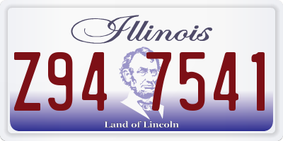 IL license plate Z947541