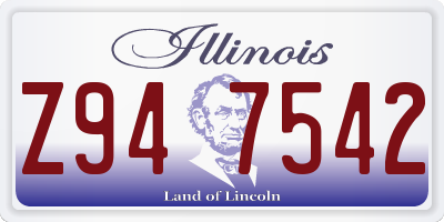 IL license plate Z947542