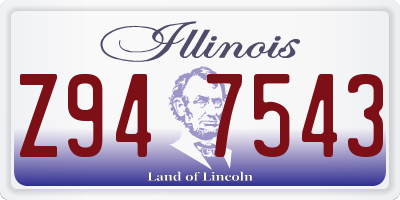 IL license plate Z947543
