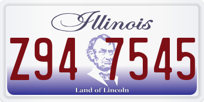 IL license plate Z947545