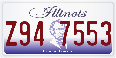 IL license plate Z947553