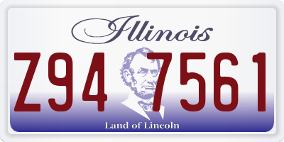 IL license plate Z947561